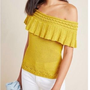 Anthropologie Mustard Yellow Top, Size M
